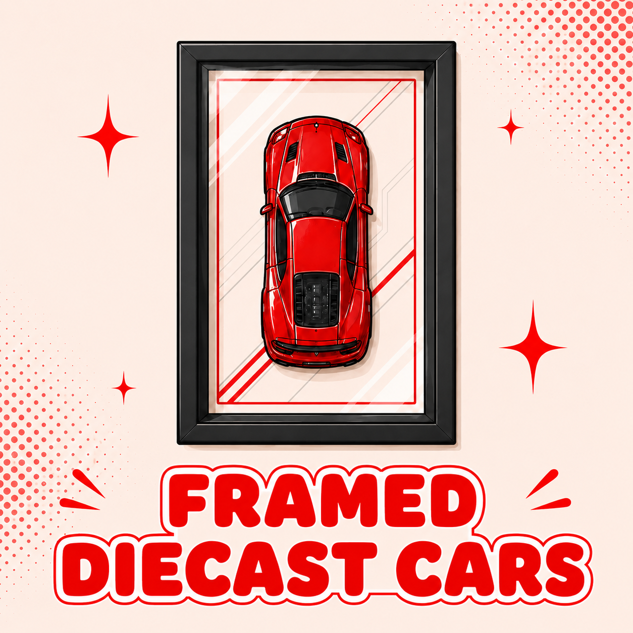 Framed Diecast Cars collection