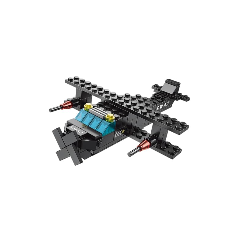 SKY LINE OCEAN 6-in-1 SWAT Truck Building Block Set (1000+ Pcs) STEAM Kit for Kids  Build Armored Trucks & Tactical Vehicles.