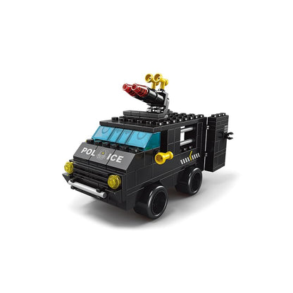 SKY LINE OCEAN 6-in-1 SWAT Truck Building Block Set (1000+ Pcs) STEAM Kit for Kids  Build Armored Trucks & Tactical Vehicles.