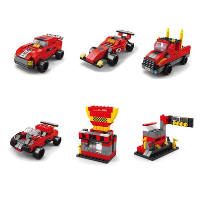 SKY LINE OCEAN 6-in-1 Truck Building Block Set (1000+ Pieces)  STEAM Construction Vehicle Kit for Kids  Build Transport Trucks, Loaders & Heavy Duty Vehicles