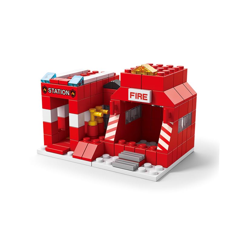 SKY LINE OCEAN 6-in-1 Fire Truck Building Block Set (1000+ Pcs) Toys  STEAM Kit for Kids  Build Fire Engines, Rescue Vehicles & More