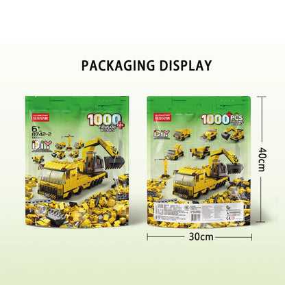 SKY LINE OCEAN 6-in-1 Construction Truck Building Block Set (1000+ Pcs) Toys  STEAM Kit for Kids  Excavators, Dump Trucks