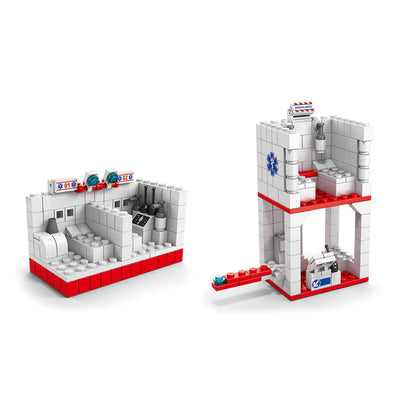 SKY LINE OCEAN 6-in-1 Ambulance Building Block Set (1000+ Pcs) Toys STEM Kit for Kids  Build Rescue Ambulances & Emergency Vehicles