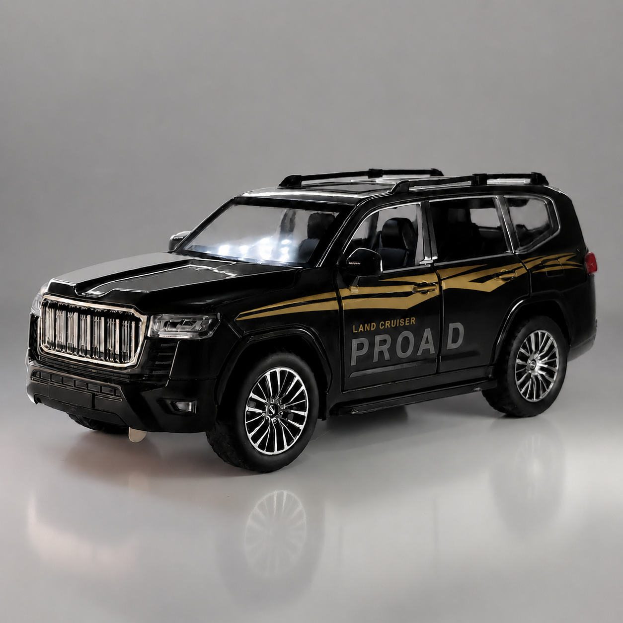 Black Toyota Land Cruiser Prado 1:28 Diecast Car
