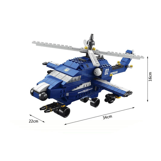 SKY LINE OCEAN 6-in-1 Helicopter Building Block Set (1000+ Pcs) Toys  STEAM Kit for Kids  Build Helicopters, Aircraft & More