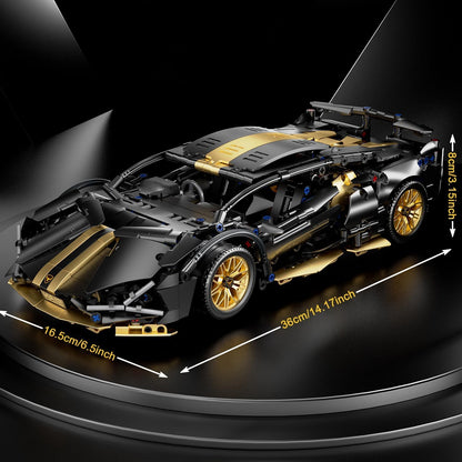 Black & Gold Supercar Building Set 1:14 – 1314 Pieces