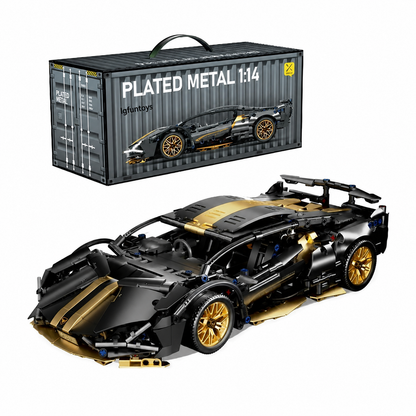 Black & Gold Supercar Building Set 1:14 – 1314 Pieces